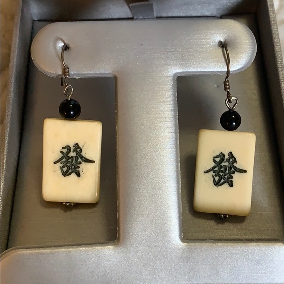 Vintage Jewelry - 3/$10 mahjong tile earrings